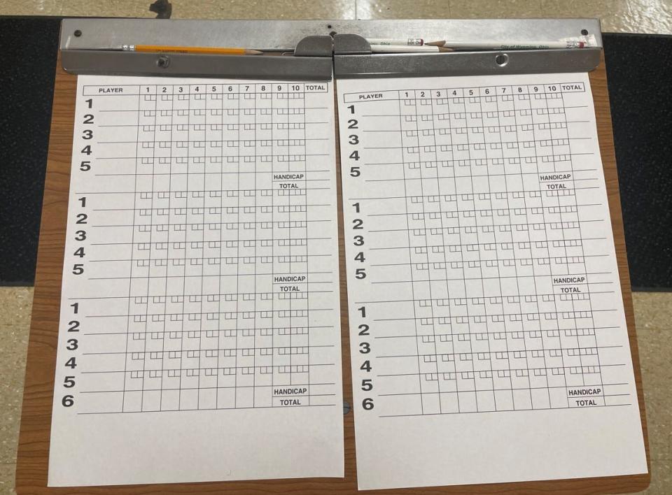 Scores for each game must be kept with pencil and paper.