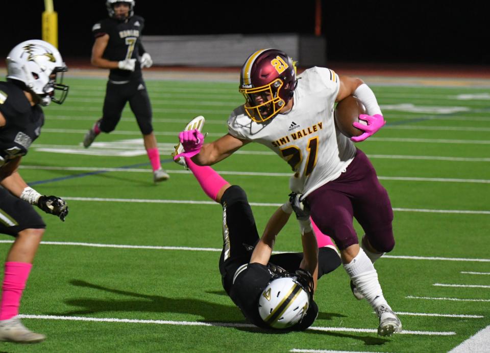 Simi Valley running back Caleb Alvary was named the co-MVP of the Canyon League.