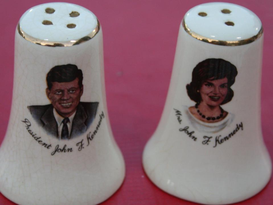 Kennedy salt and pepper shakers.