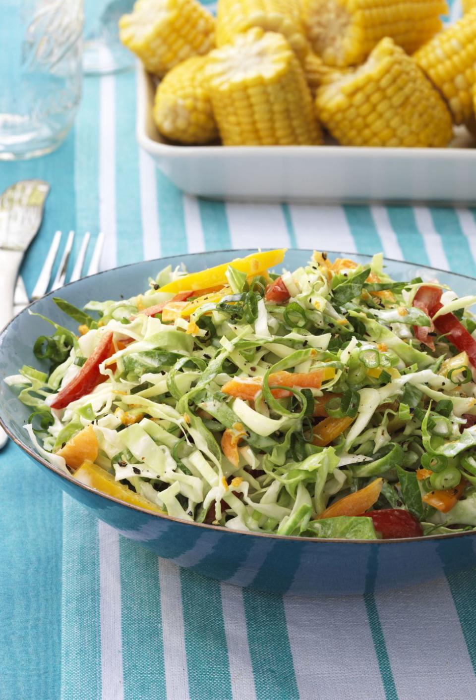 Citrusy Slaw with Peppers and Scallions