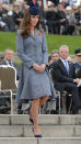 <p>On the final day of the Australian royal tour, Kate wore a jacquard Michael Kors coat and a navy hat by Australian milliner, Jonathan Howard. Other accessories included suede Alexander McQueen heels and the Duchess’s trusty Stuart Weitzman clutch. </p><p><i>[Photo: PA]</i></p>