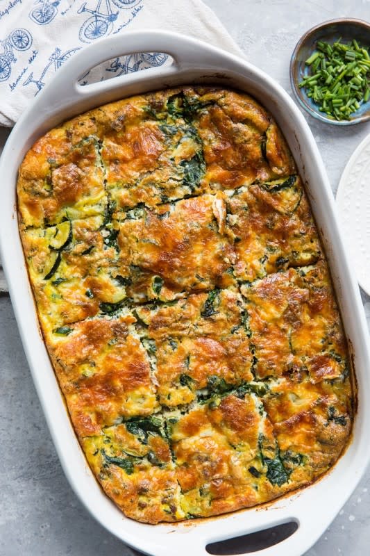 <p>Get the recipe: <a href="https://www.theroastedroot.net/zucchini-herb-sausage-breakfast-casserole/" rel="nofollow noopener" target="_blank" data-ylk="slk:Zucchini Herb Sausage Breakfast Casserole;elm:context_link;itc:0;sec:content-canvas" class="link "><strong>Zucchini Herb Sausage Breakfast Casserole</strong></a></p>