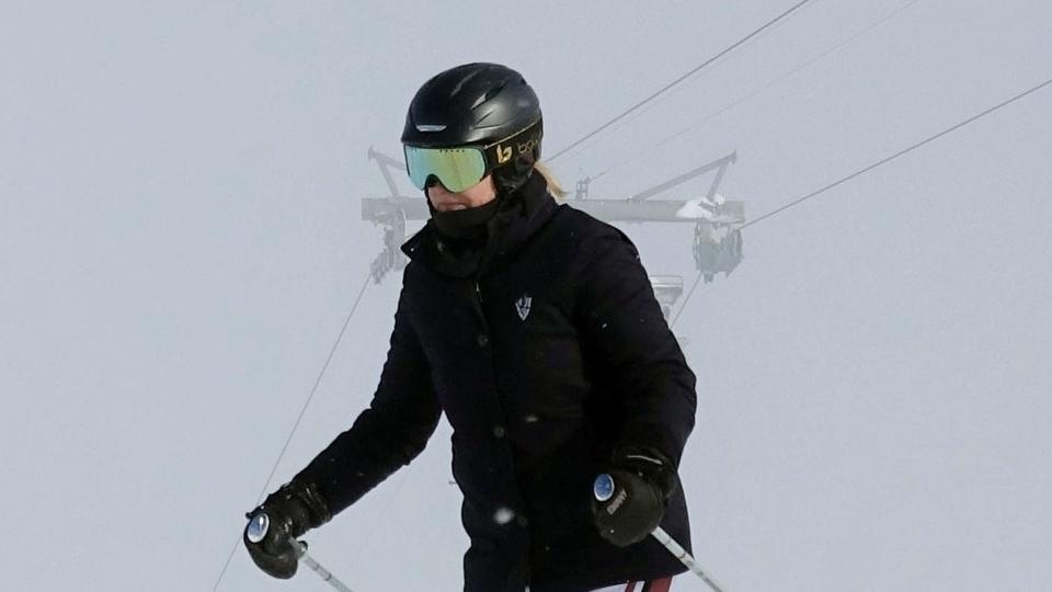 Duchess of Edinburgh skiing in St Moritz