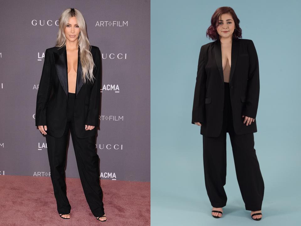 3) The No-Shirt-No-Problem Pantsuit