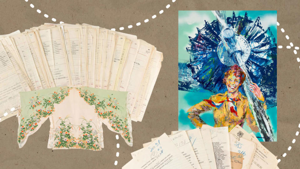 <div class="inline-image__caption"><p>Amelia's kimono, radio dispatches and an original oil painting of Amelia by LeRoy Neiman are among the treasures to be auctioned on July 16.</p></div> <div class="inline-image__credit">Photo Illustration by Luis G. Rendon/The Daily Beast/Getty/Heritage Auctions, HA.com</div>