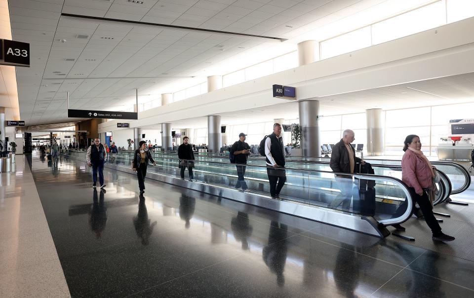 People move through Salt Lake City International Airport in Salt Lake City on Tuesday, Oct. 31, 2023. | Kristin Murphy, Deseret News