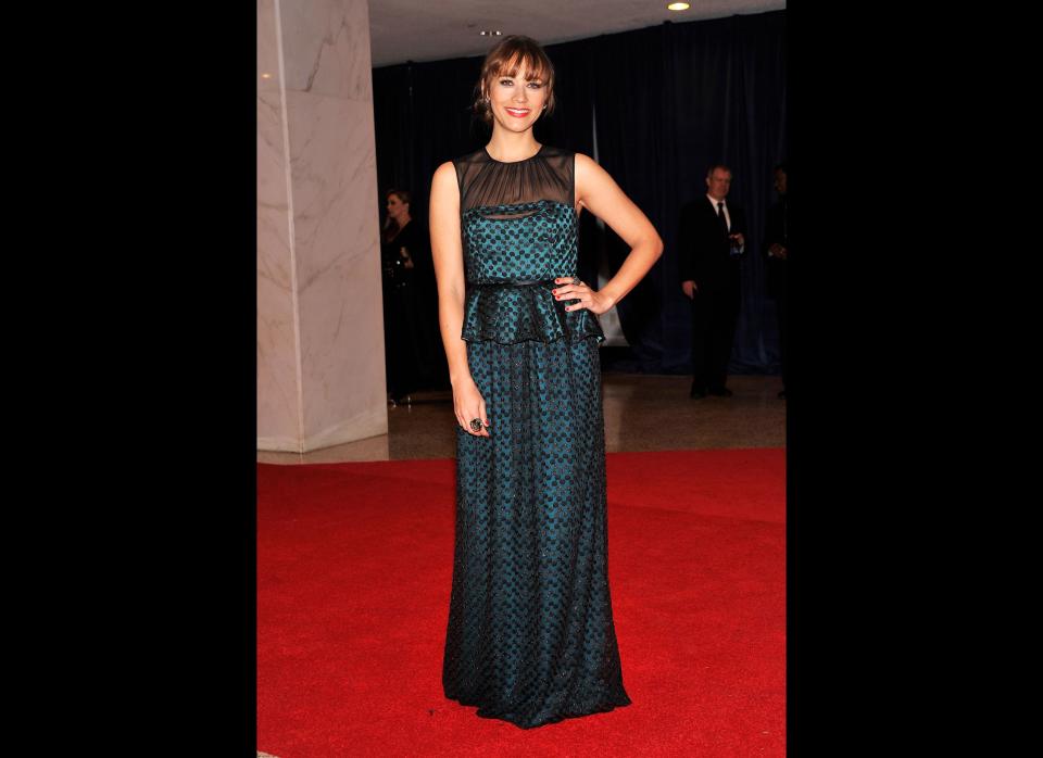 We didn't even recognize the "Parks And Recreation" actress under the slipcover she is sporting as a dress. The peplum creates an odd silhouette--it's best to wear that ruffled detail with a fitted bottom.    2012 White House Correspondents' Association Dinner  (Photo Credit: Getty Images)