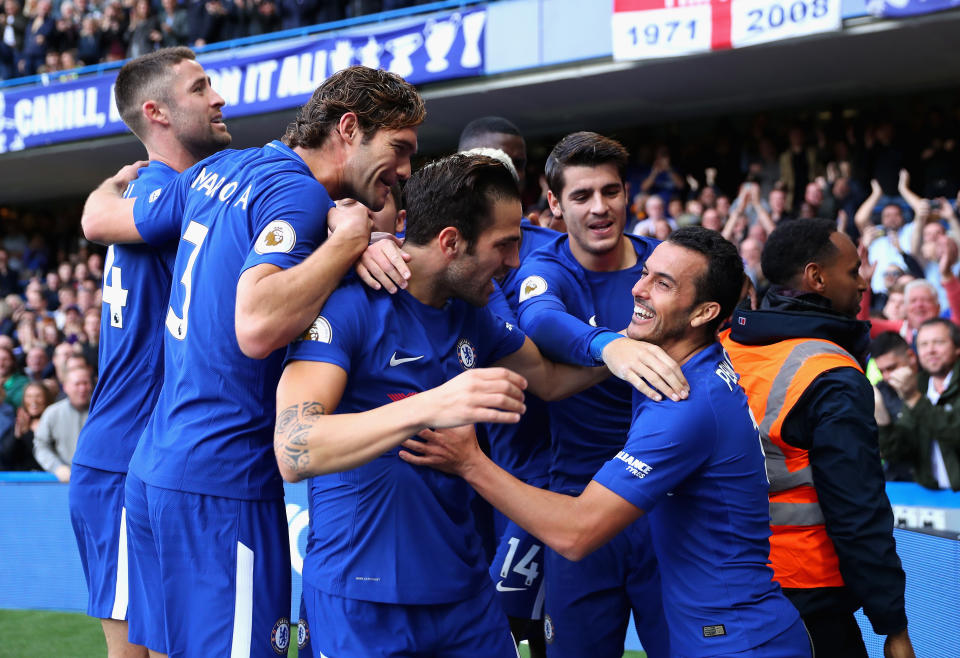 Pedro scored a wondergoal to momentarily lift the mood at Chelsea. (Getty)