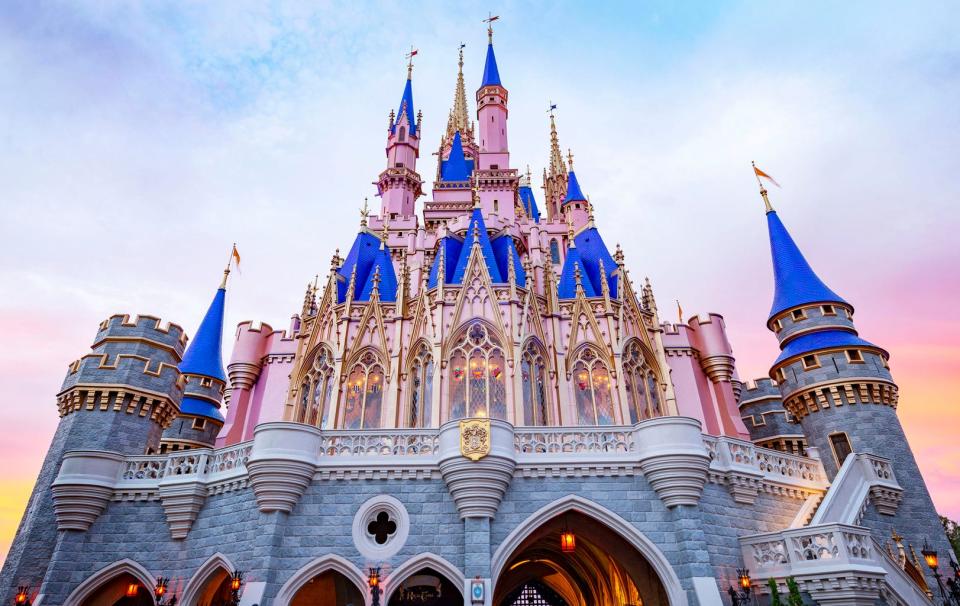 The Magic Kingdom's iconic Cinderella Castle recently underwent a royal makeover with a new color scheme.