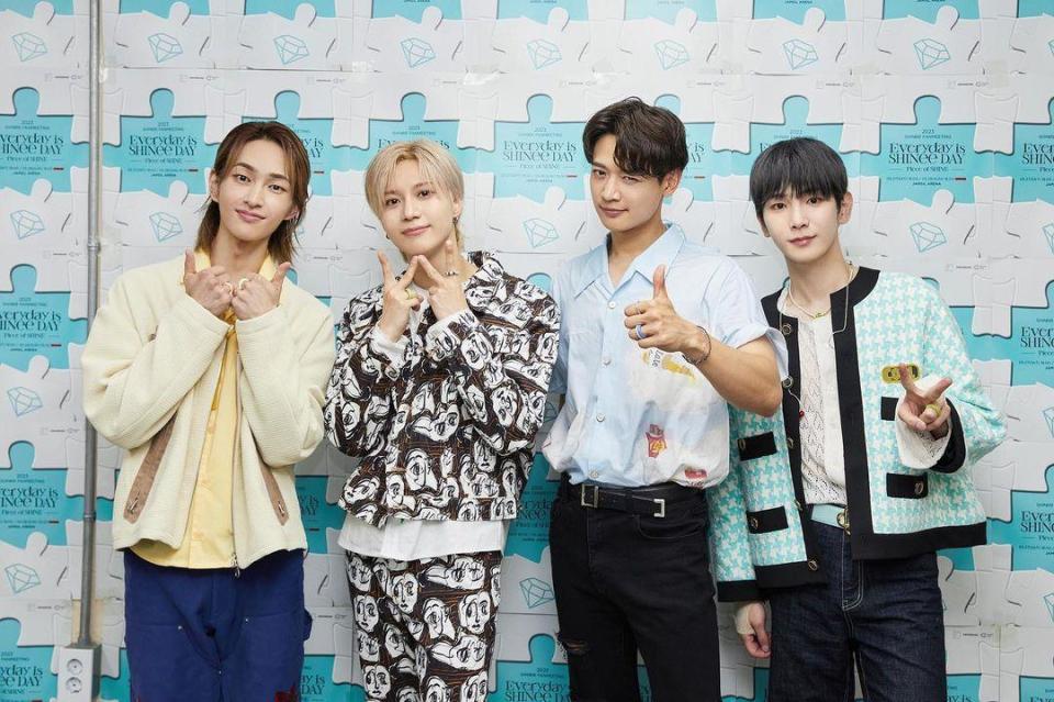 SHINee接下來的打歌跟演唱會溫流（左一）將缺席。（圖／翻攝自SHINee IG）