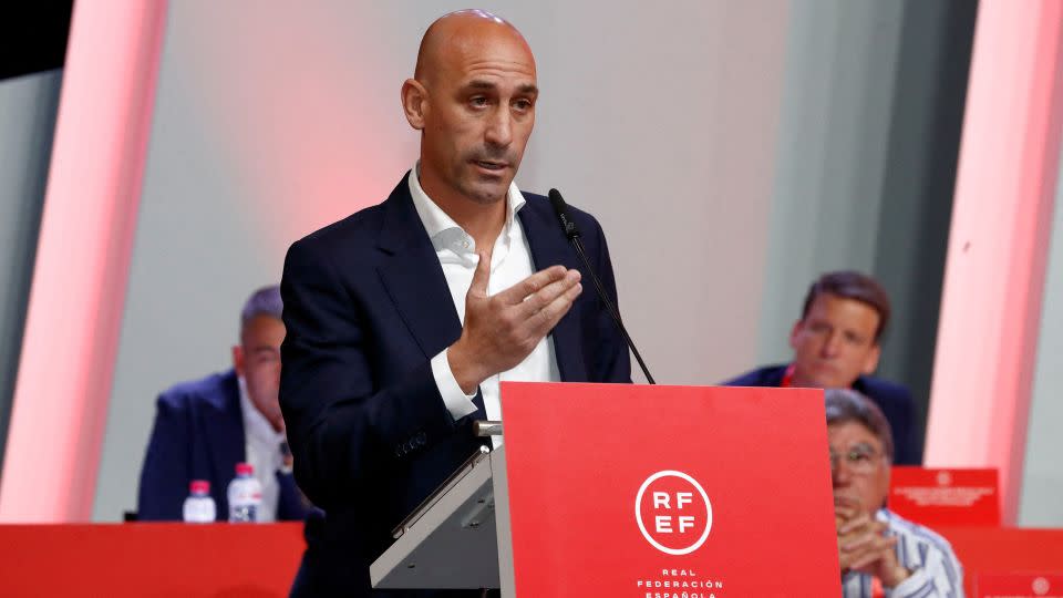 On Friday, Luis Rubiales refused to resign.  - RFEF/Reuters
