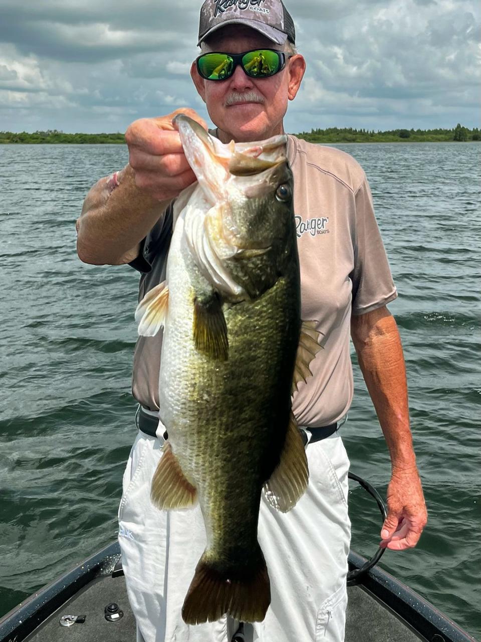 Danny Hamm of Lakeland caught this 7.9-pound largemouth bass on a Strike King 6XD crankbait in Sexy Shad color in a phosphate pit south of Bartow recently. 