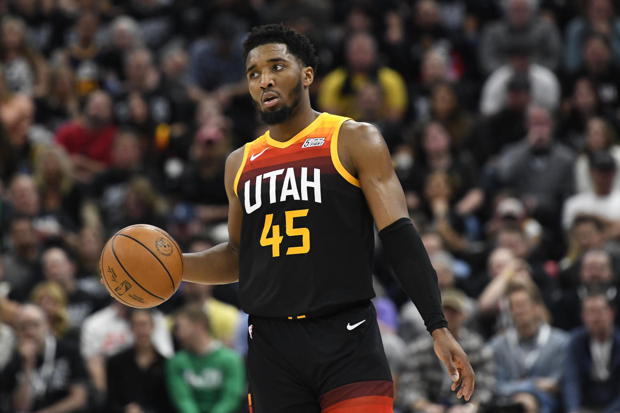 Donovan Mitchell #45 of the Utah Jazz is a solid fantasy option