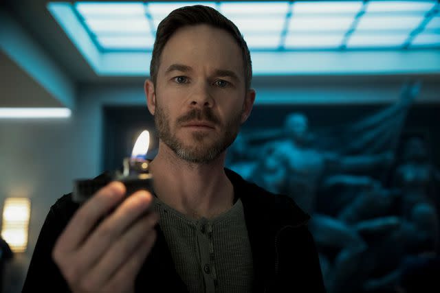 <p>Jasper Savage/Amazon Studios</p> Shawn Ashmore as Lamplighter on 'The Boys'.