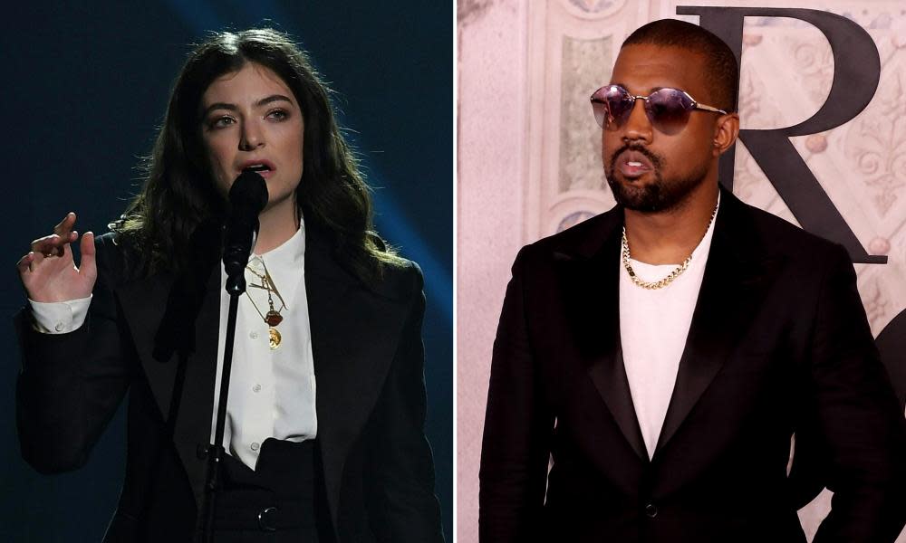 Not given the green light ... Lorde and Kanye West.