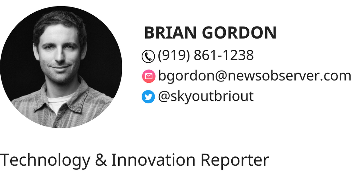 Brian Gordon is the Innovate Raleigh reporter for The News & Observer and The Herald-Sun. He writes about jobs, start-ups and all the big tech things transforming the Triangle.