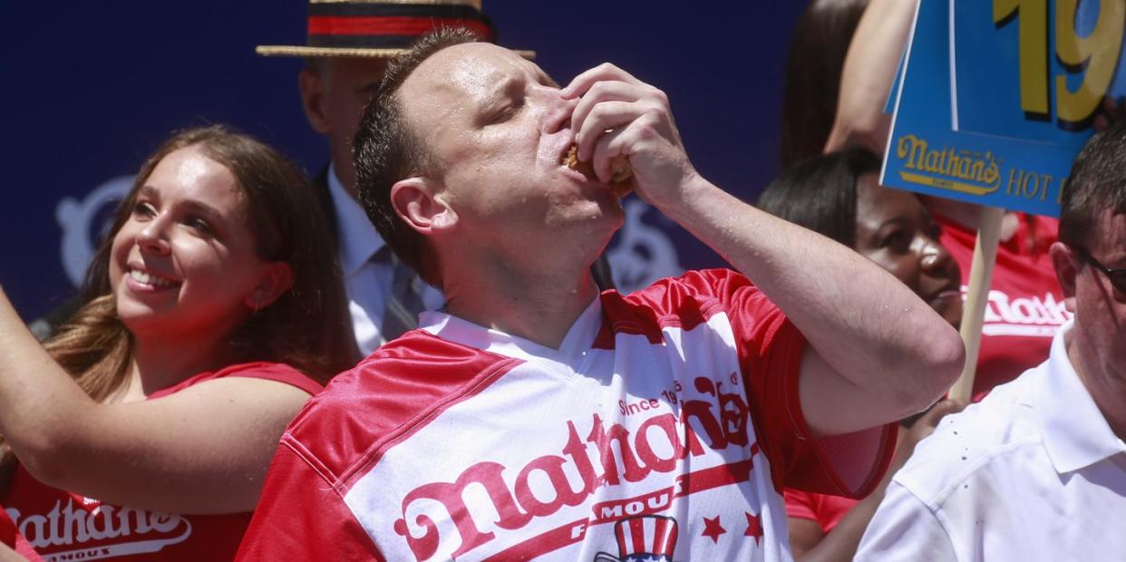 annual 4th of july hot dog eating competition held on coney island