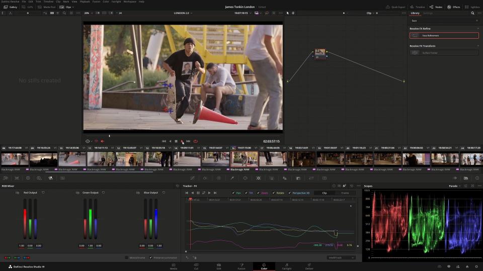 Blackmagic's DaVinci Resolve 19 features AI-powered tracking and color correction