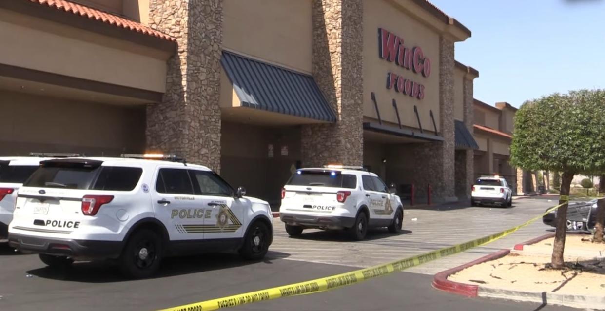 Sheriff’s deputies shoot a subject inside a WinCo Foods supermarket on Roy Rogers Drive in Victorville.