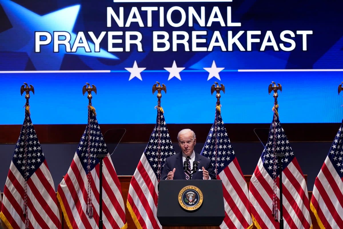 Prayer Breakfast (Copyright 2022 The Associated Press. All rights reserved.)