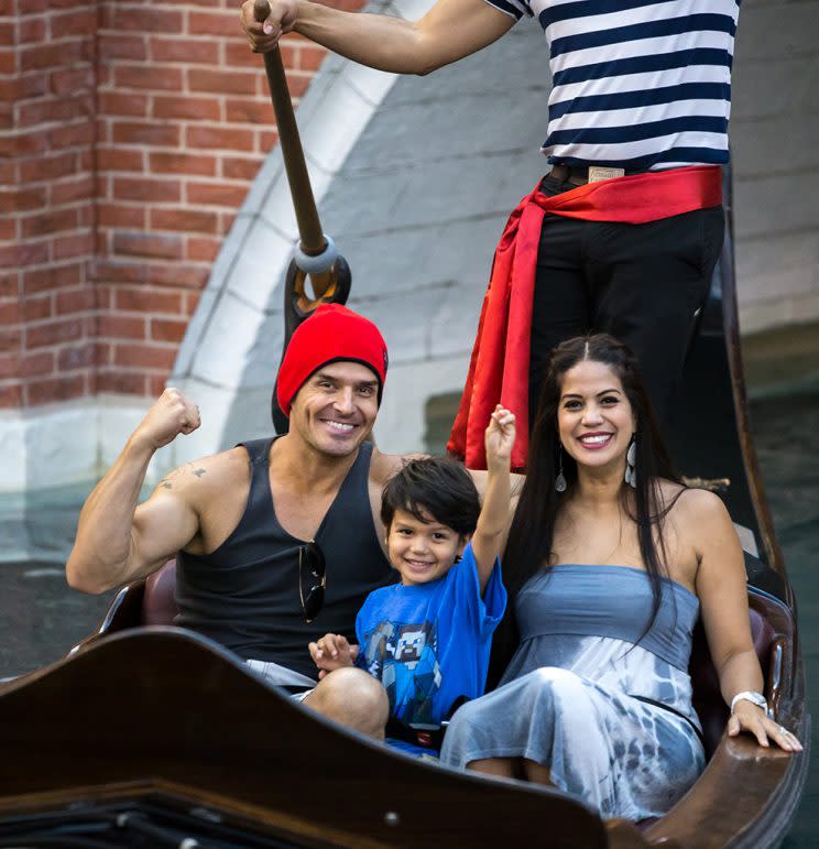 Antonio Sabato Jr. with his wife, Cheryl Moana Marie, and their son Antonio in Las Vegas last year. (Photo: Erik Kabik Photography/ MediaPunch/IPX)