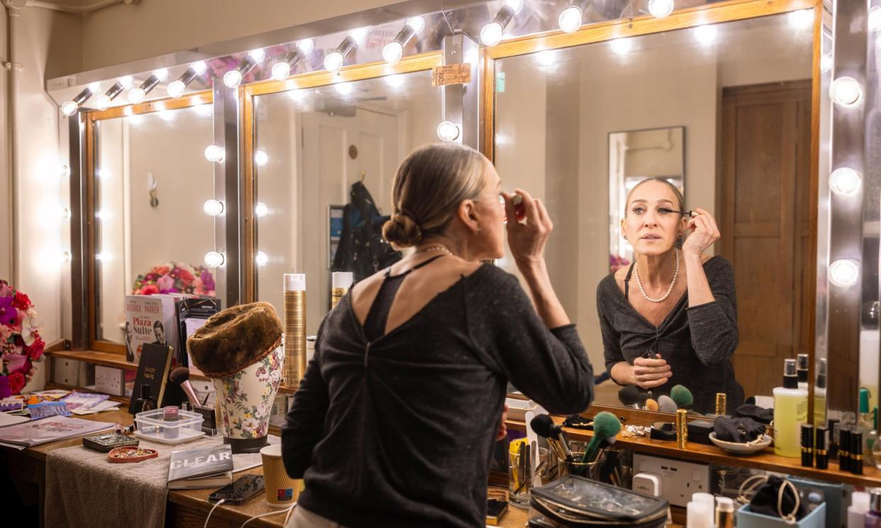 <span>Sarah Jessica Parker prepares for her role in Plaza Suite at the Savoy theatre, London.</span><span>Photograph: David Levene/The Guardian</span>