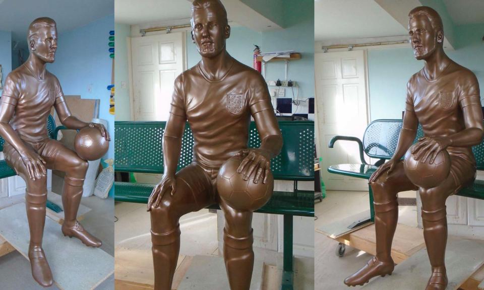 <span>Images obtained by the Big Issue of the Harry Kane statue that has sat dormant for years.</span><span>Photograph: Waltham Forest council/Sculpture Machine Ltd/Big Issue</span>