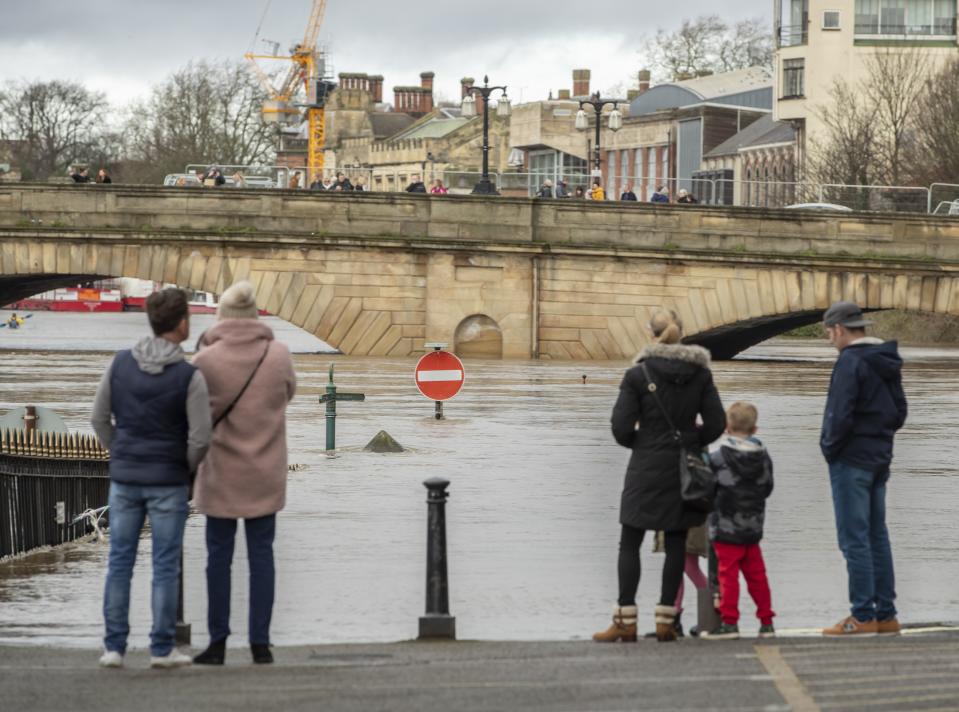 Flooding in York after the River Ouse burst its banks, as a third consecutive weekend of stormy weather is bringing further flooding misery to already sodden communities.