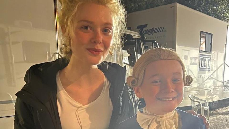 Henry with Elle Fanning