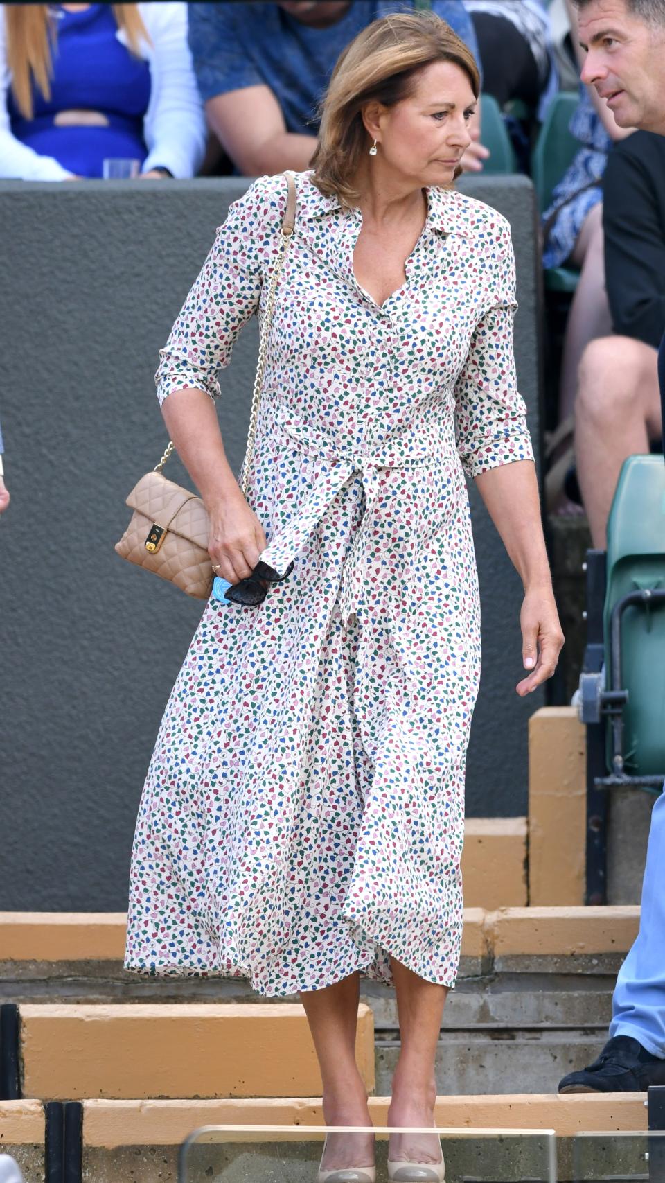 Carole Middleton attends day nine of the Wimbledon Tennis Championships