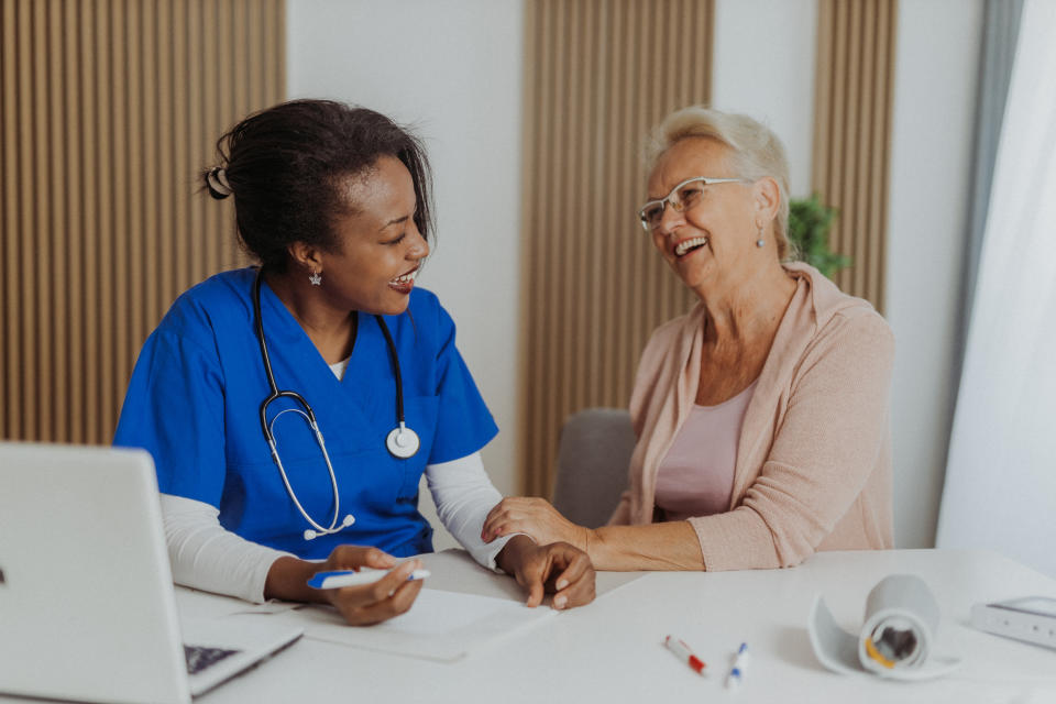 Senior woman visiting her doctor