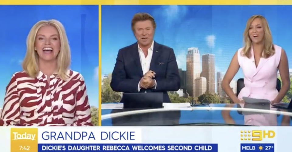 Richard Wilkins has shocked his Weekend Today co-stars with some surprise baby news. Photo: Channel Nine.