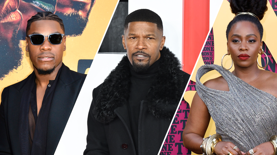 John Boyega, Jamie Foxx and Teyonah Parris (Getty Images)