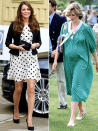 <p>Polka dots were definitely all the rage in the '80s, and Diana wore hers on another airy dress while expecting William. <span>Kate's modern take</span> on the pattern, an affordable <span>Topshop</span> number sold out of stores in mere hours. <strong>Get Kate's Look!</strong> Envie de Fraise Dot Print Nursing Dress, $69; <span>apeainthepod.com</span> Stylenanda Smock Dress with Polka Dot Print, $26; <span>asos.com</span></p>