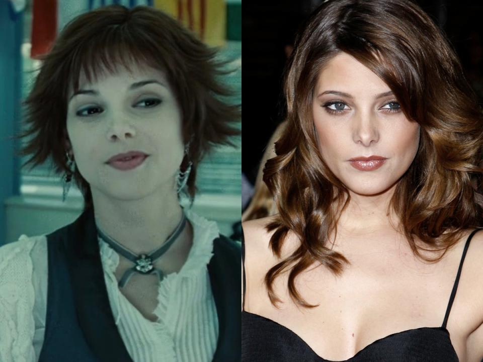 Left: Ashley Greene as Alice Cullen in "Twilight." Right: Greene at the LA premiere of "Twilight" in November 2008.