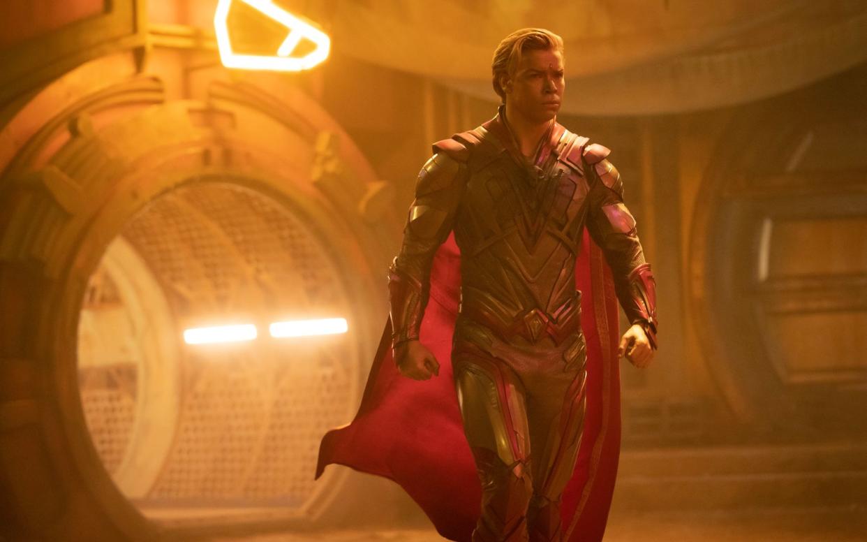 Adam Warlock (Will Poulter) wurde erschaffen, um die Guardians of the Galaxy zu zerstören. (Bild: Marvel 2022 / Disney / Leonine / Jessica Miglio)