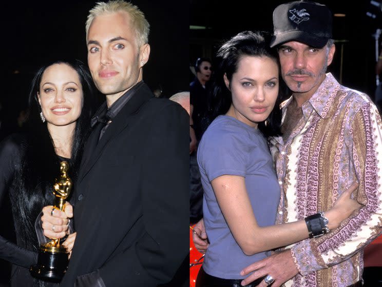 Angelina Jolie with brother James Haven and Billy Bob Thornton in 2000. (Photos: WireImage)