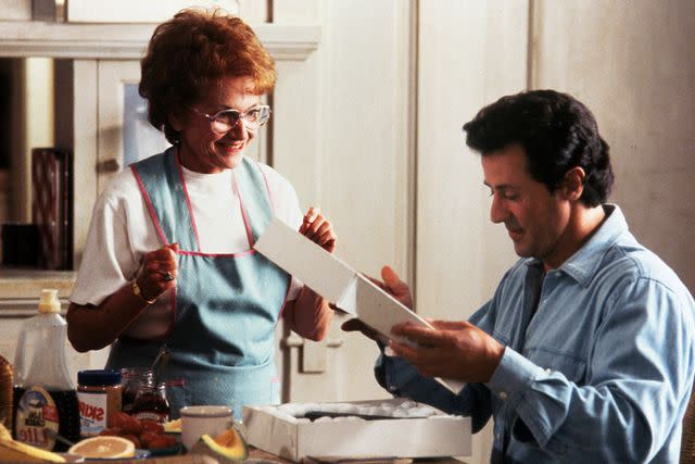 <p>Snap/Shutterstock</p> Estelle Getty (Left) and Sylvester Stallone (Right) in <em>Stop! Or My Mom Will Shoot</em>