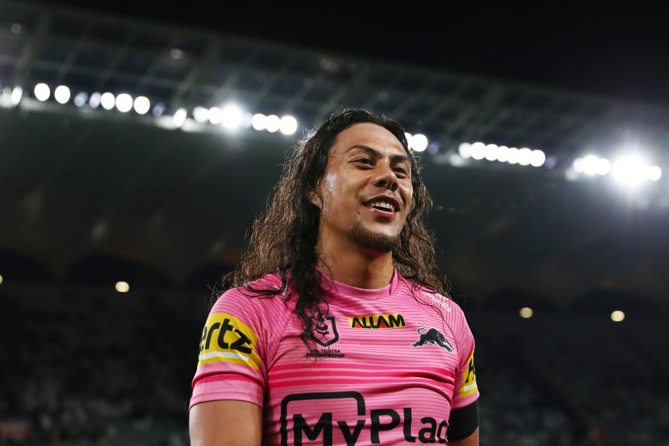 Jarome Luai smiles after a match.