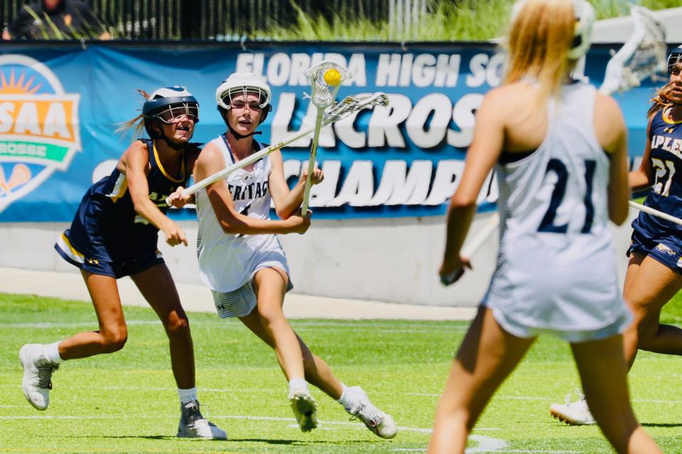 American Heritage-Delray beat Naples in the Class 1A state semifinal girls lacrosse game Friday at Naples. Heritage faces Lake Highland Prep in the final on Saturday.
