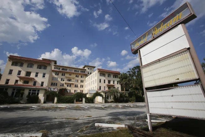 The historic Hotel Putnam, pictured here in 2017, has continued to deteriorate over the years. At 100 years old, the long-vacant building is believed to be beyond repair, and an engineer recommended at the end of 2022 that it be demolished.