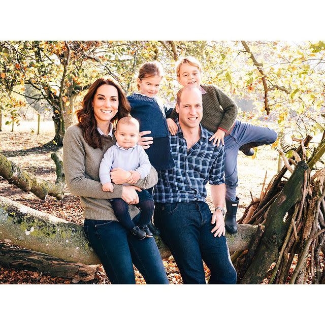 <p>This delightful family photo of the Cambridges was taken at their country home, where they go to take a break from, like, the palace, I guess.</p><p><a href="https://www.instagram.com/p/BrXYSdHFcz-/" rel="nofollow noopener" target="_blank" data-ylk="slk:See the original post on Instagram;elm:context_link;itc:0;sec:content-canvas" class="link ">See the original post on Instagram</a></p>