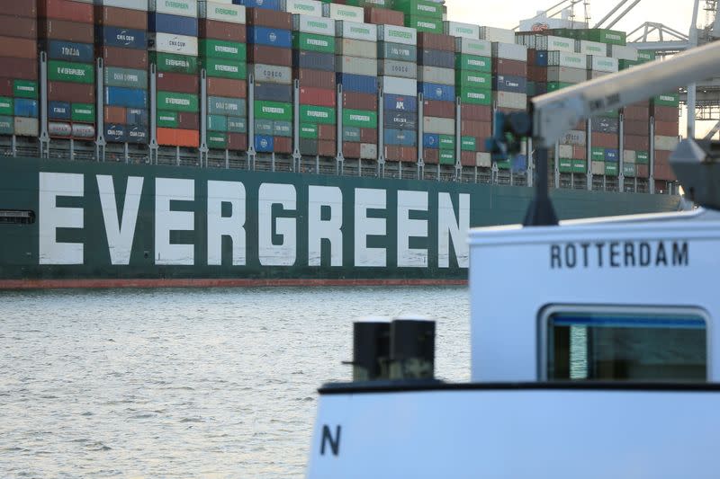 Ever Given container ship that blocked the Suez Canal in March arrives at Rotterdam port