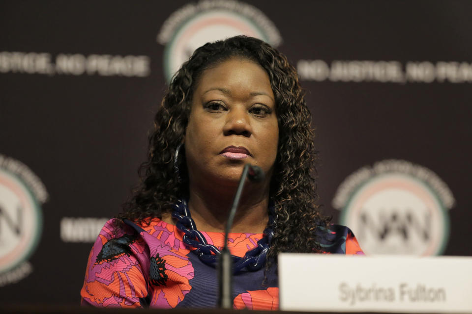 <p> FILE - In this April 3, 2019 photo, Sybrina Fulton participates in a panel at the National Action Network Convention in New York. Fulton, a mother who turned to activism after the slaying of her black teen son Trayvon Martin, has announced she is running for office in Miami. The Miami Herald reports Fulton will be entering the race to join the 13-member board of Miami-Dade County commissioners. Fulton said in a Saturday, May 18 statement that she would continue working to end gun violence. She will challenge Miami Gardens Mayor Oliver Gilbert for the seat that is up for grabs in 2020 because of term limits. (AP Photo/Seth Wenig, File) </p>