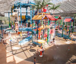 A retractable roof covers 40,000 square feet of pools, tube slides, body slides, and the languid Lost River. You could hang out in Treasure Lagoon’s Vortex, a round pool with whirling water, or navigate Buccaneer Bay’s 10 platforms and nearly 50 interactive features. Over in the Splish Splash Pool, the smallest visitors can just reach their toes into the water from bouncing chairs swinging from a palm tree. bigsplashadventure.com