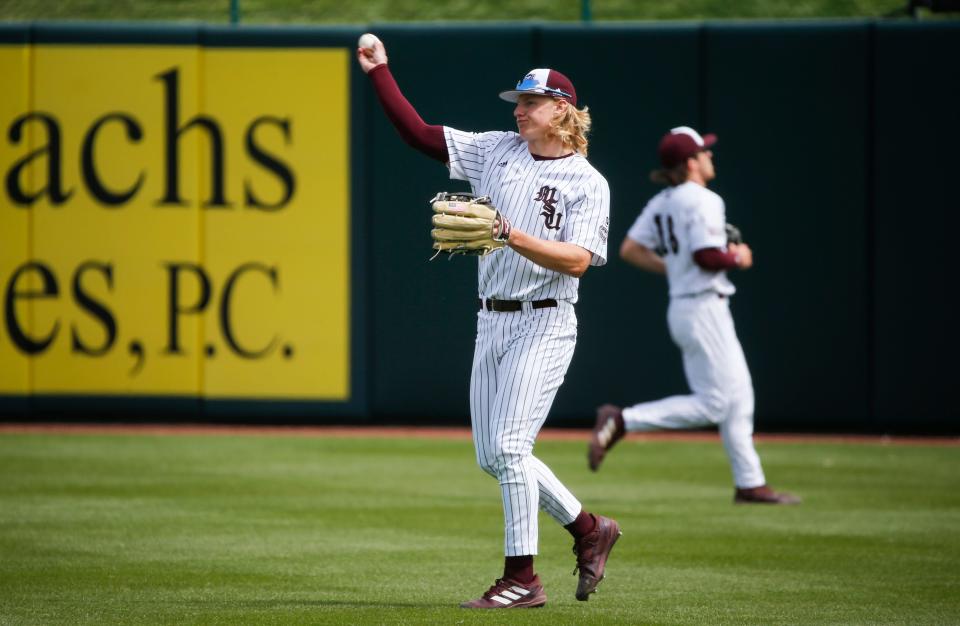 Missouri State right fielder Zack Stewart as the Bears take on the Bradley Braves at Hammons Field on Friday, April 7, 2023.