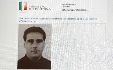 Morabito was on Italy's list of most wanted fugitives. - Credit: Italian police