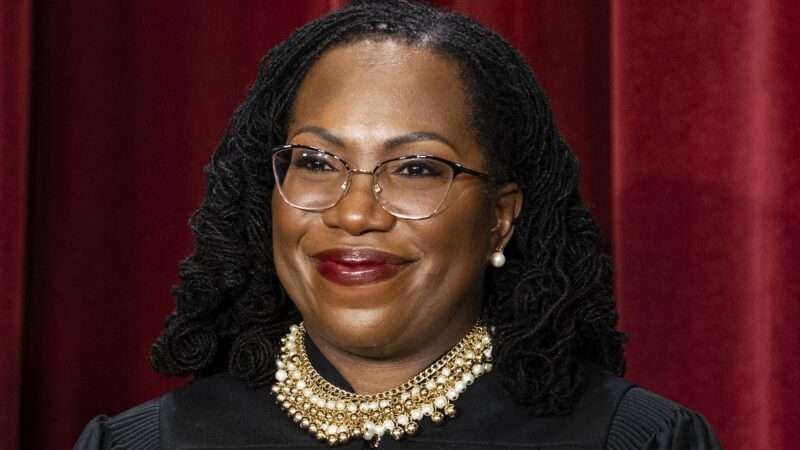 Justice Ketanji Brown Jackson is seen during the formal group photograph at the Supreme Court in October 2022