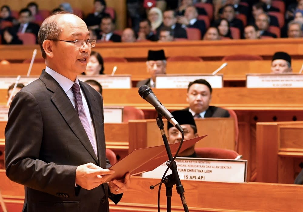 Tuaran MP Datuk Wilfred Madius Tangau says some laws will be amended through the Dewan Rakyat under the GIACC to ensure all MPs declare their assets to the MACC. — Bernama pic