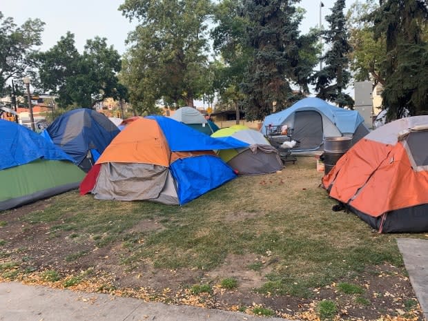 Several encampments surfaced last summer as the COVID-19 pandemic continued.  (Dave Bajer/CBC - image credit)